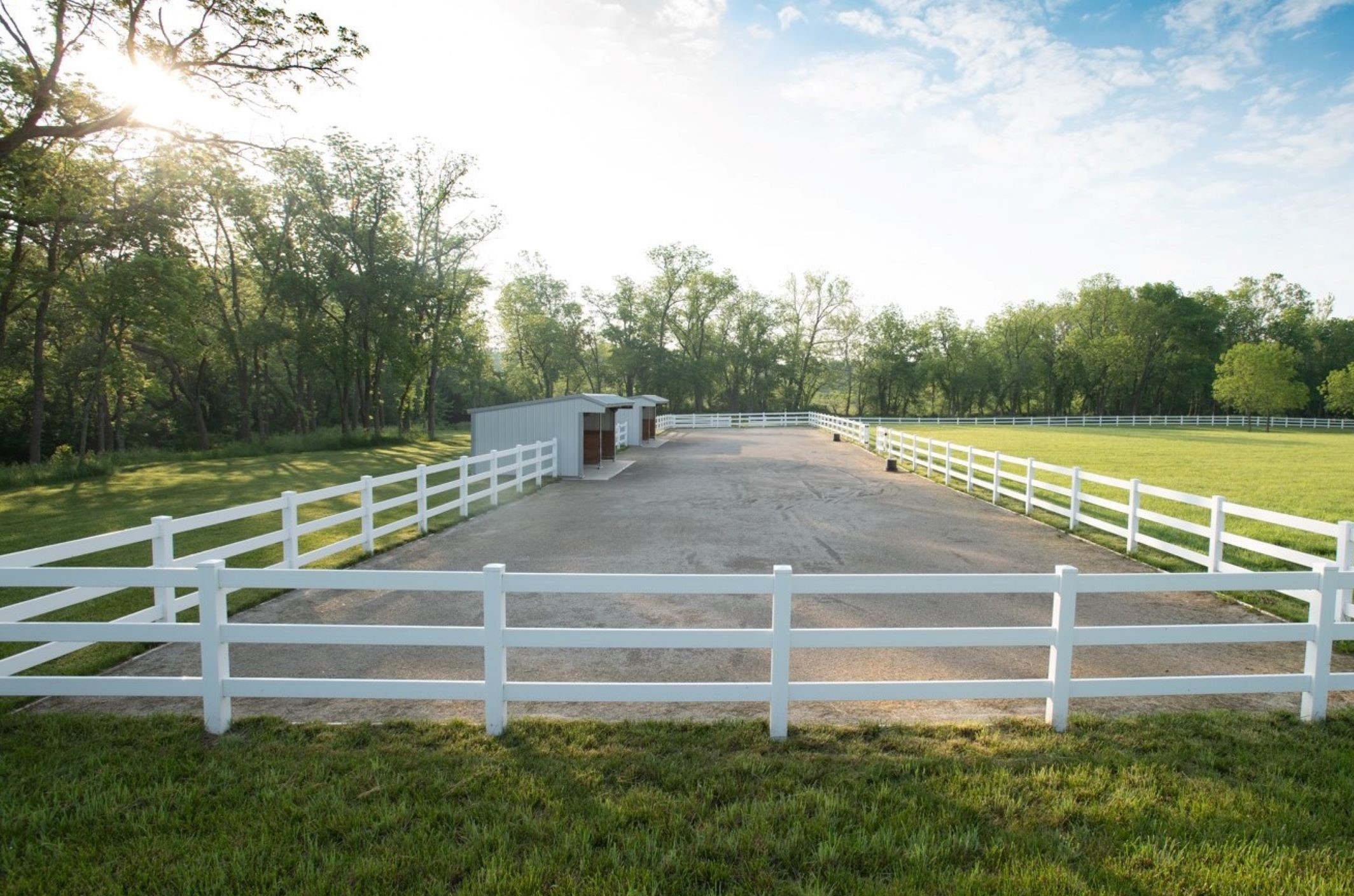 Paddock at Hidden Timber Farm horse pasture boarding